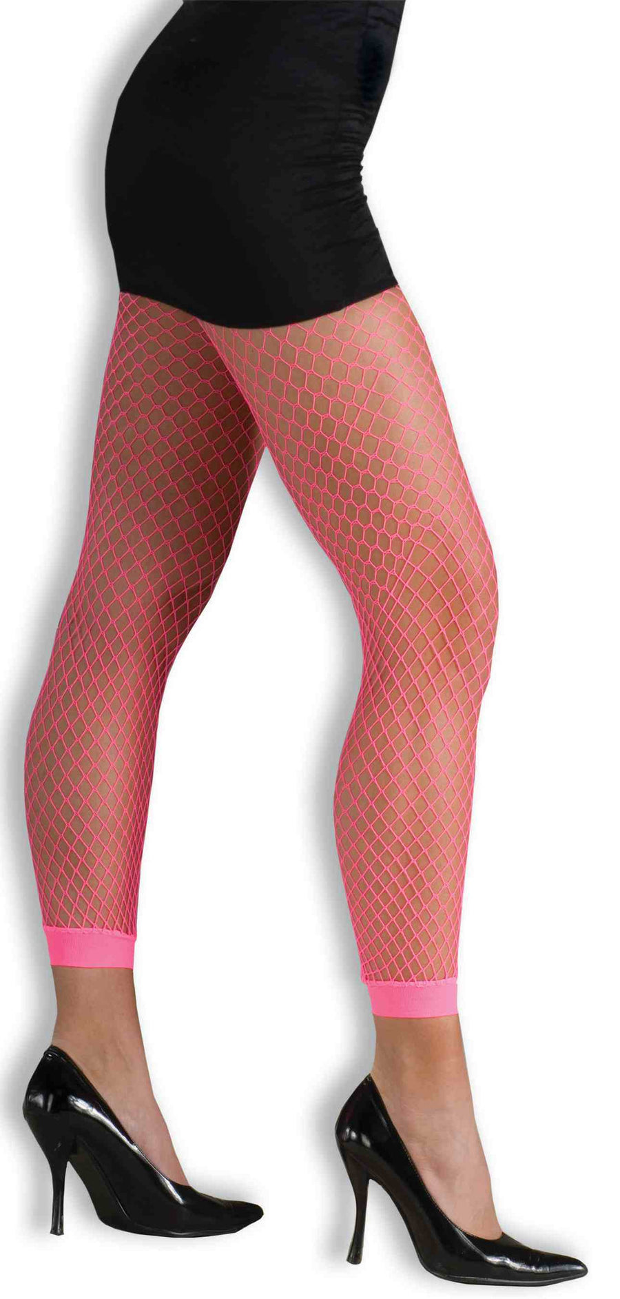 Neon Pink Fishnet Leggings