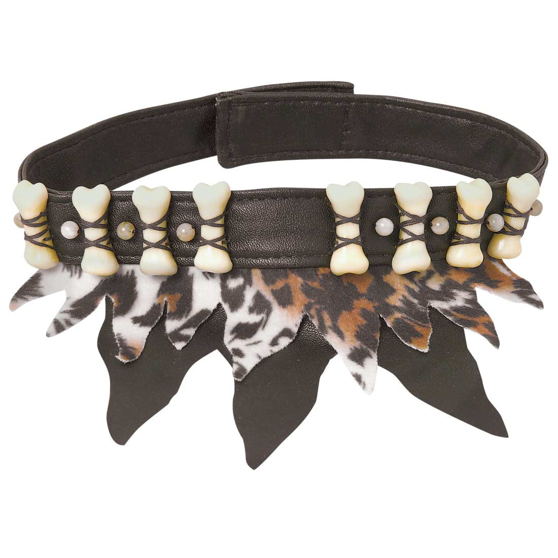 Bone and Leopard Choker