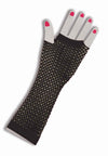 Fishnet Fingerless Gloves Long Black