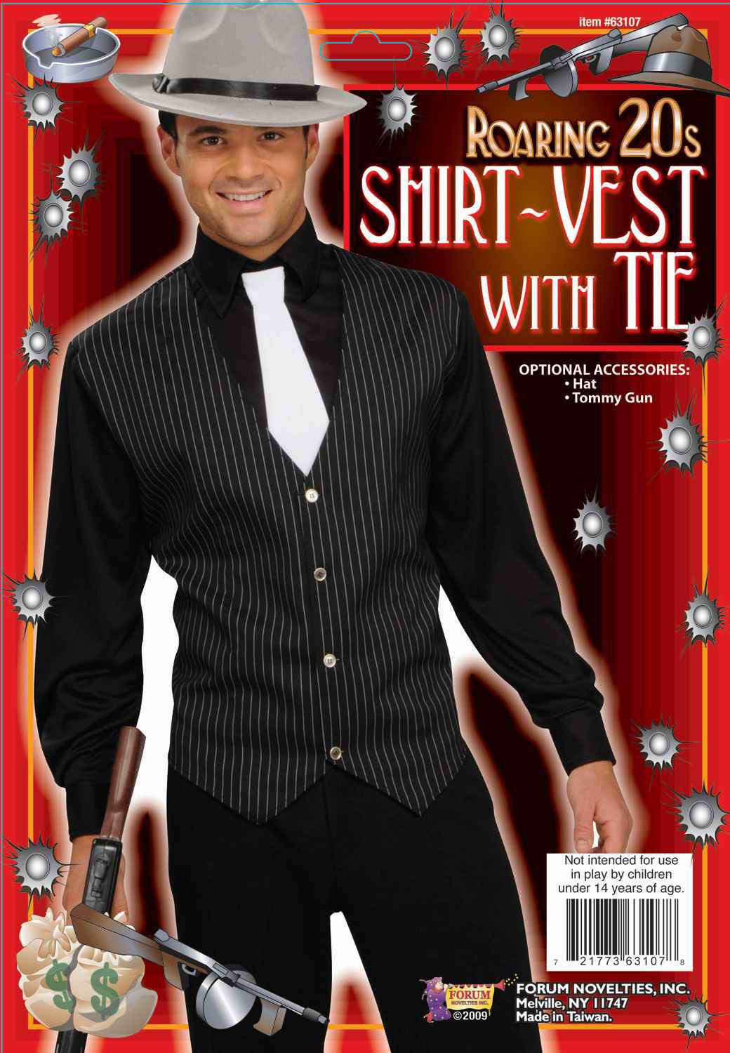 Gangster Vest, Shirt and Tie