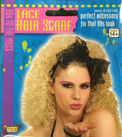 80's Lace Head Scarf