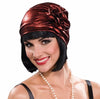 Red Metallic Flapper Cloche Hat