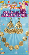 Gold Coin Necklace & Earrings