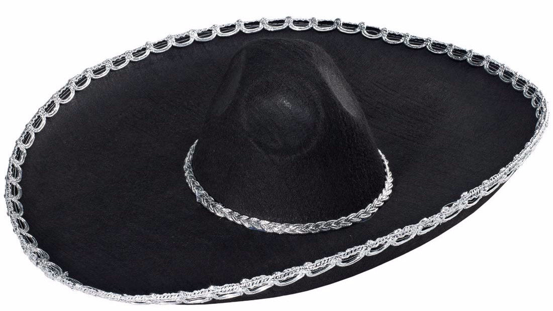 Black Sombrero with Oversized Brim