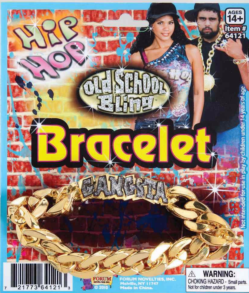 Hip Hop Gangsta ID Bracelet Gold