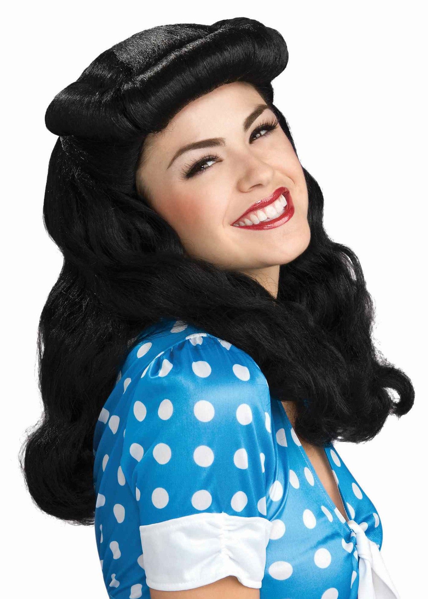 40's Glam Wig Black