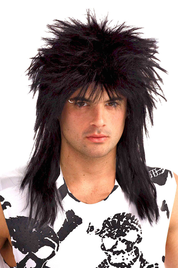 Unisex Rock Star Wig Black