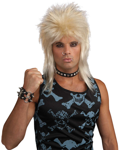 Unisex Rock Star Wig Blonde