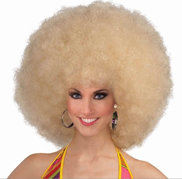 Deluxe Mega Fro Wig Blonde