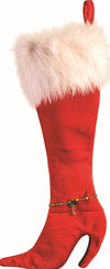 High Heel Christmas Stocking Red