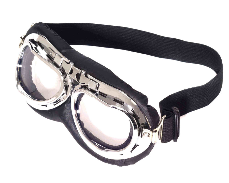 Steampunk Aviator Goggles Black