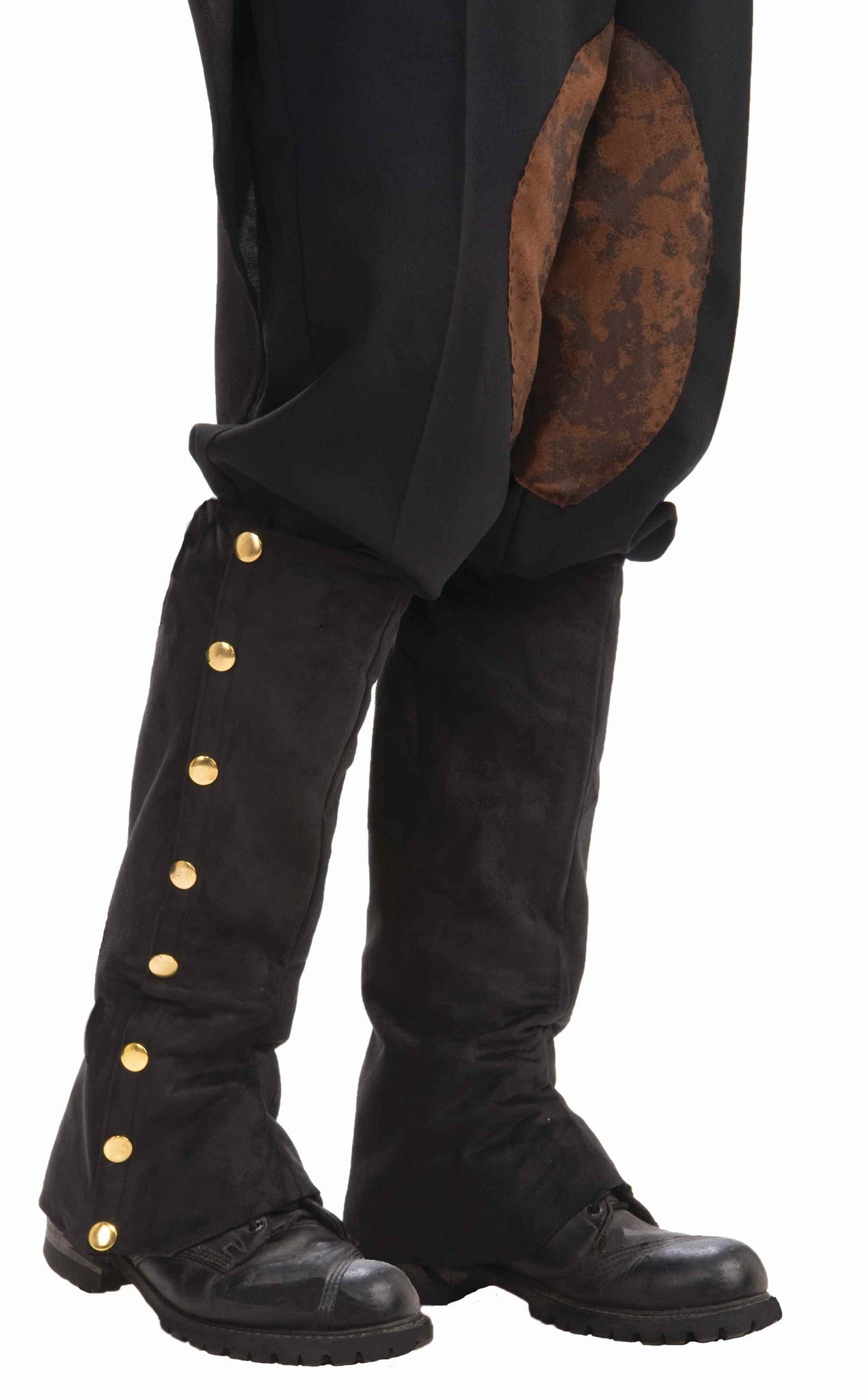Steampunk Suede Spats Black