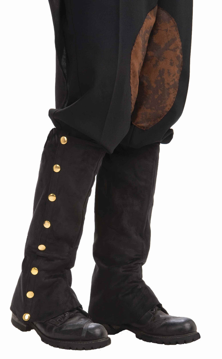 Steampunk Suede Spats Black