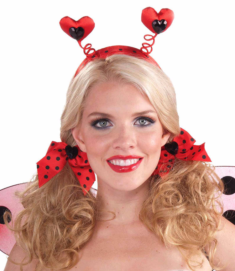 Lady Bug Headband and Bow Set