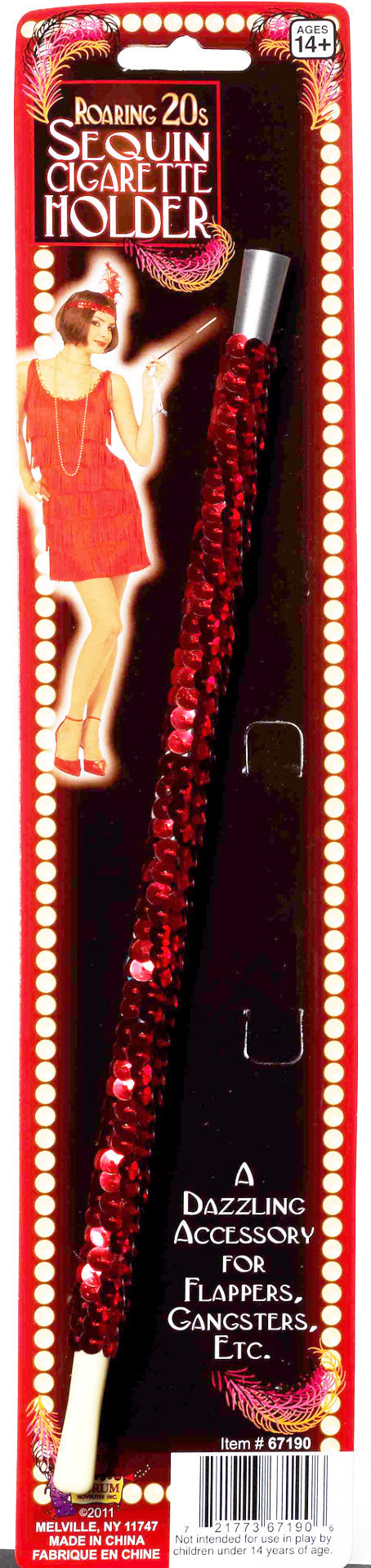 Red Sequin Cigarette Holder