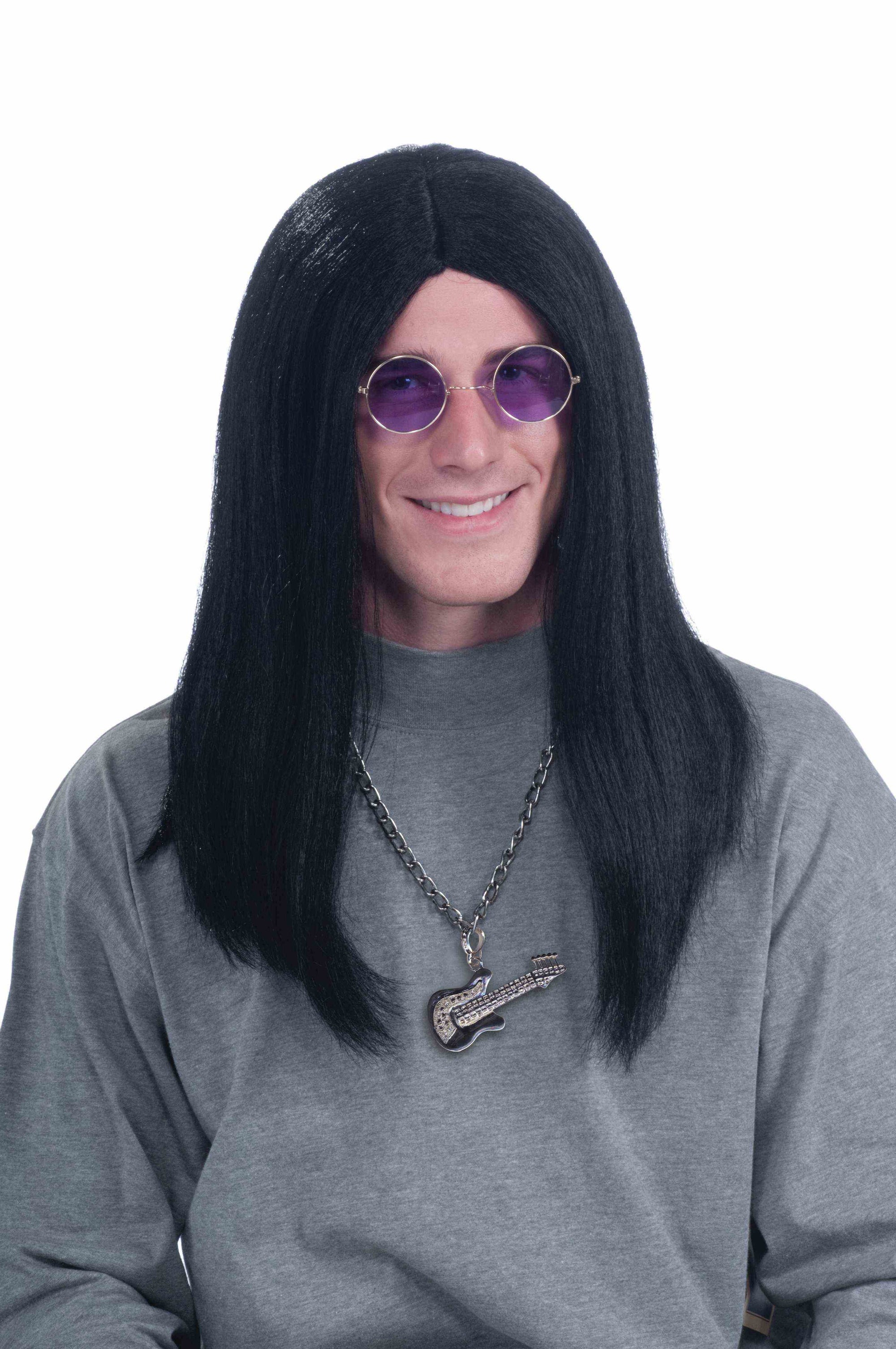 80's Super Rocker Wig Black