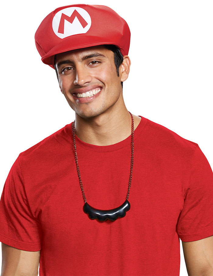Mario Hat & Mustache Necklace