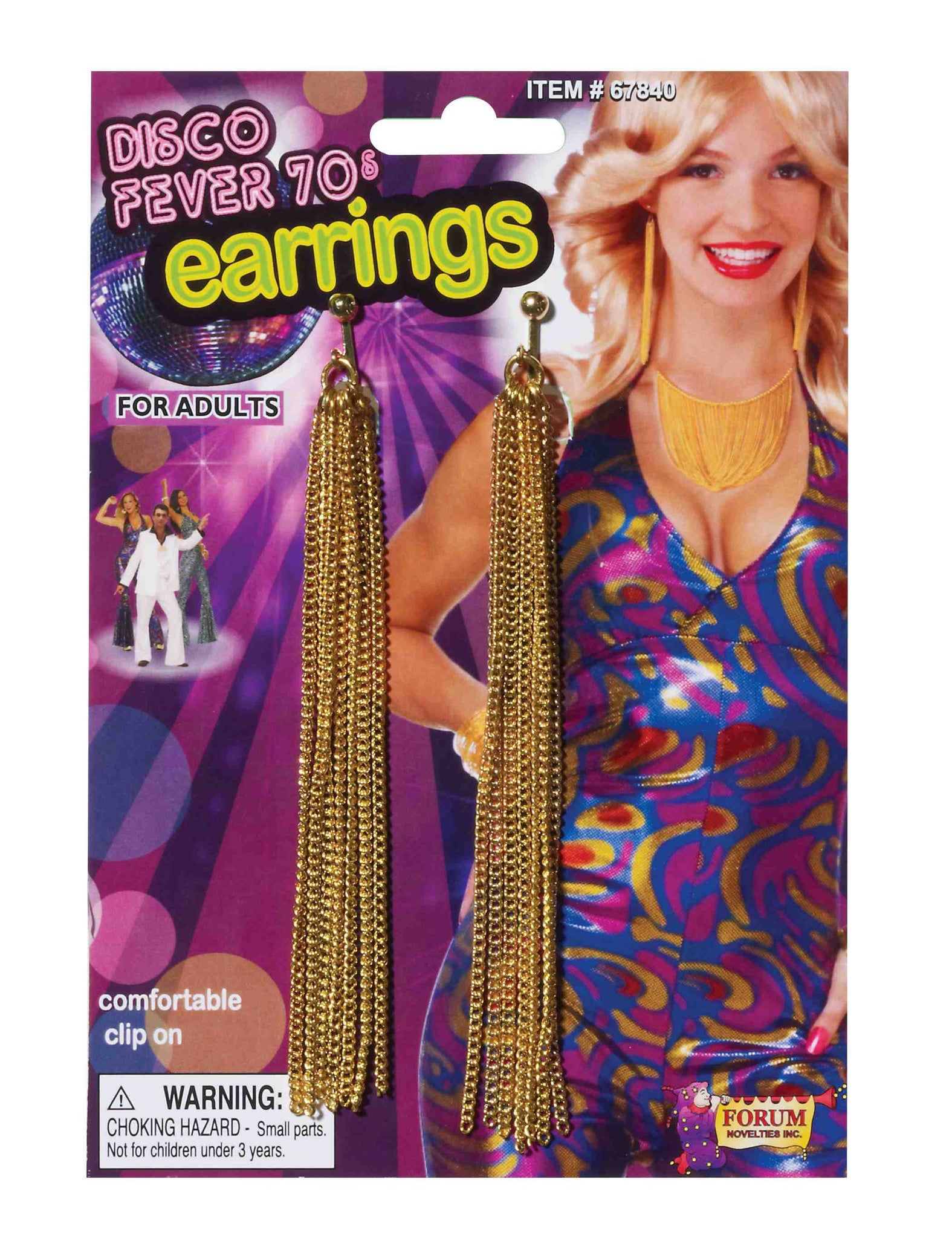 Gold Chain Disco Earrings
