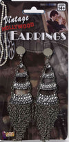 Vintage Hollywood Rhinestone Earrings