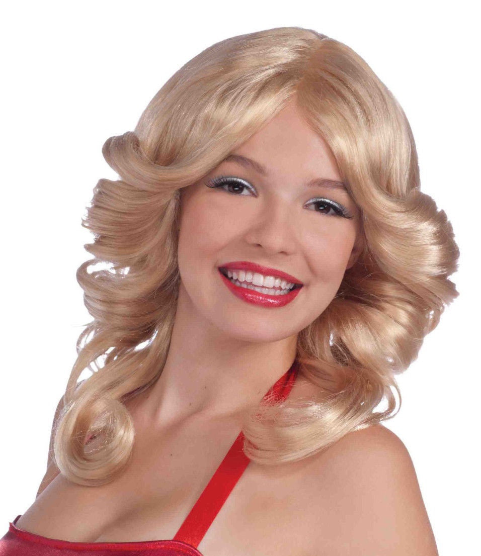 70's Disco Angel Wig Blonde