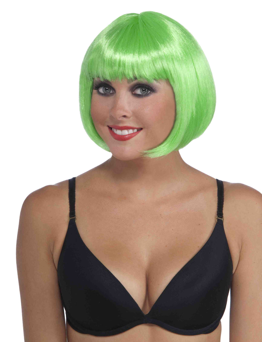 Neon Bob Wig Green