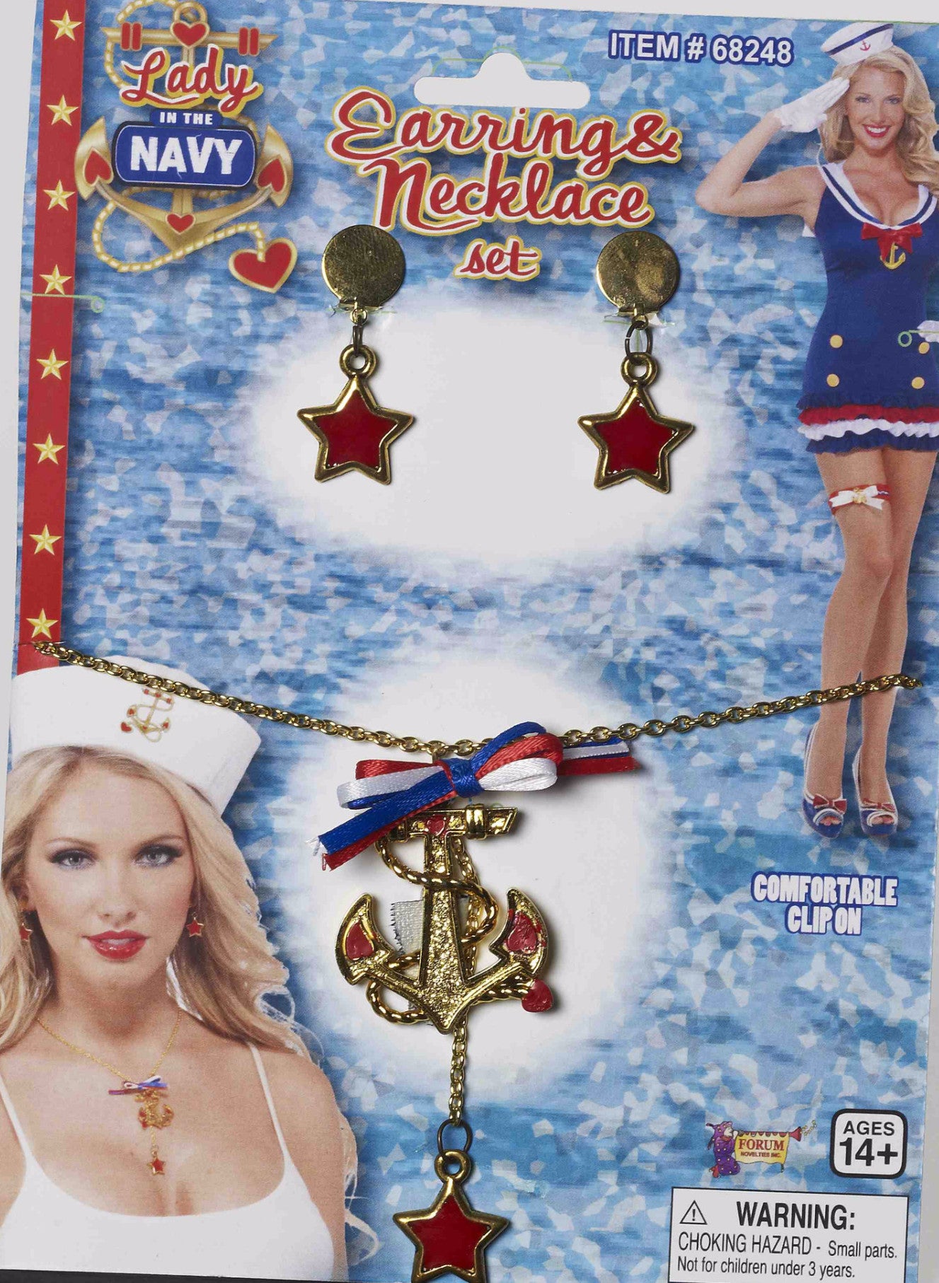 Lady in the Navy Necklace/Earrings Set