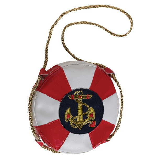 Lady in the Navy Handbag