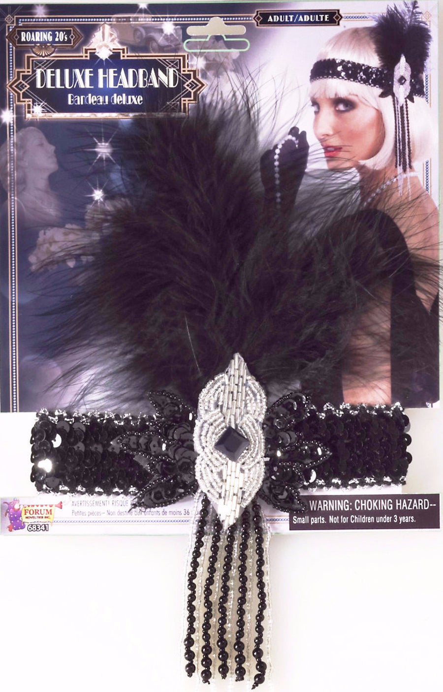 Black Flapper Headband