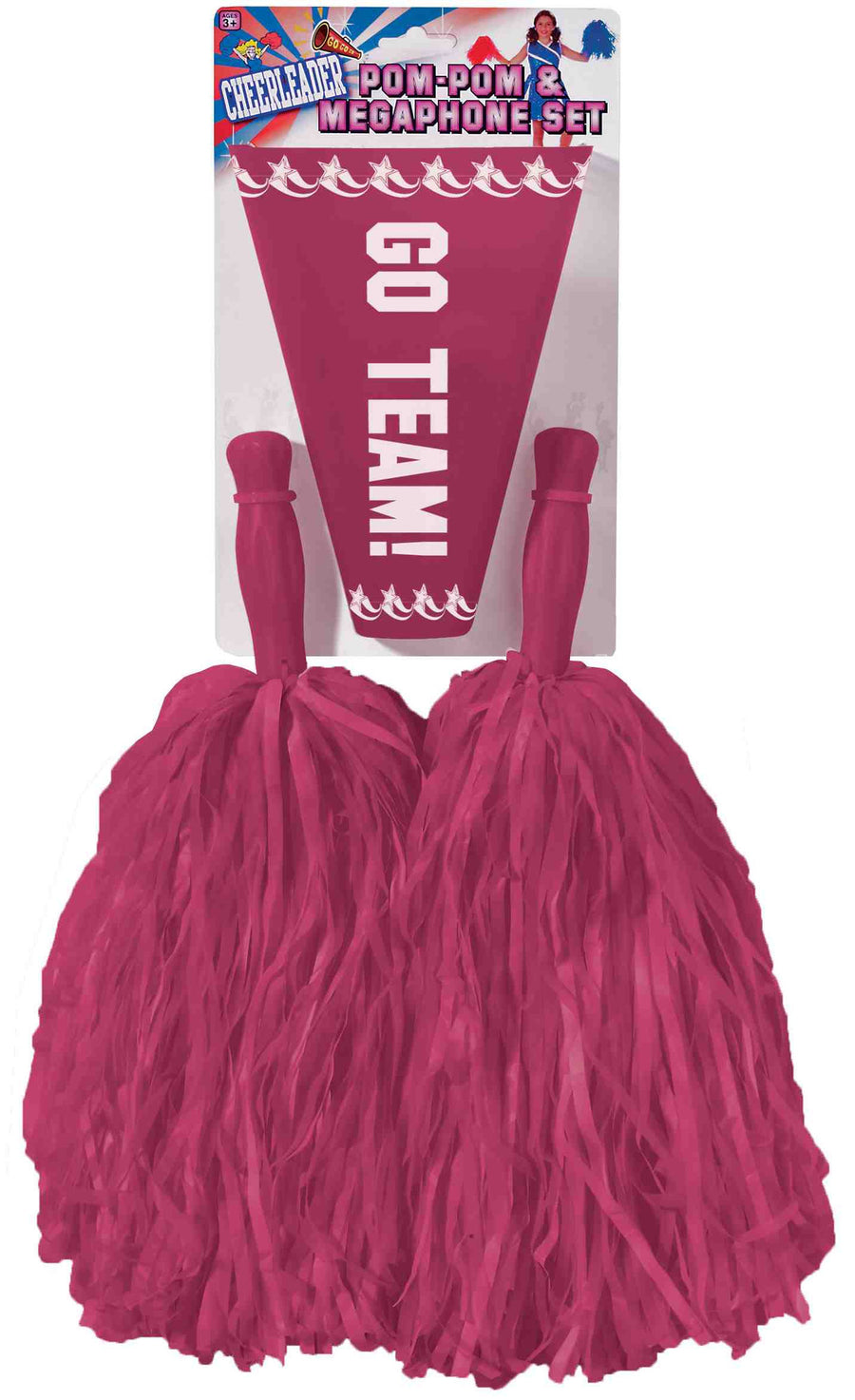 Cheerleader Pom/Pom & Megaphone Burgundy