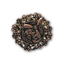 Steampunk Copper Propeller/Gears Ring