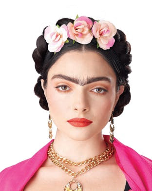 Frida Braid With Clip-In Flowers Dark Brown