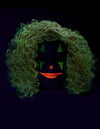 Glow In The Dark Curly Clown Wig Bright Red With Glow Blends