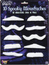 Spooky Moustache- 10 Styles White