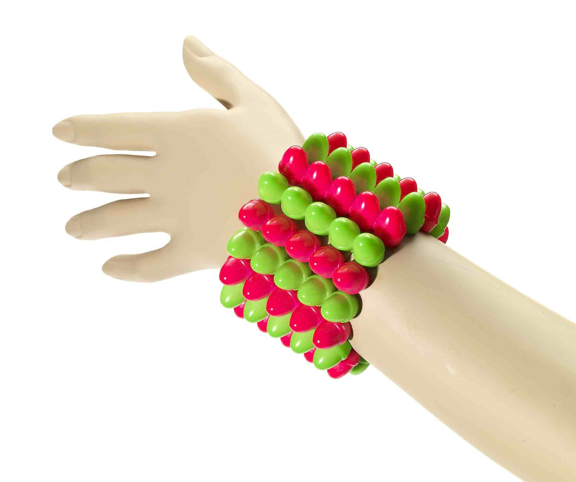 Spike Bracelet (Green/Pink)