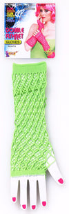 Double Fishnet Gloves Green