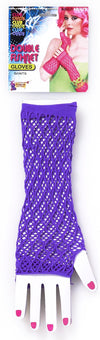 Double Fishnet Gloves Purple