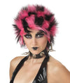 Glitter Punk Wig Black/Pink