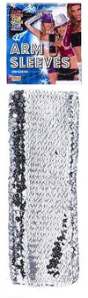 Arm Sleeves Silver Sequin