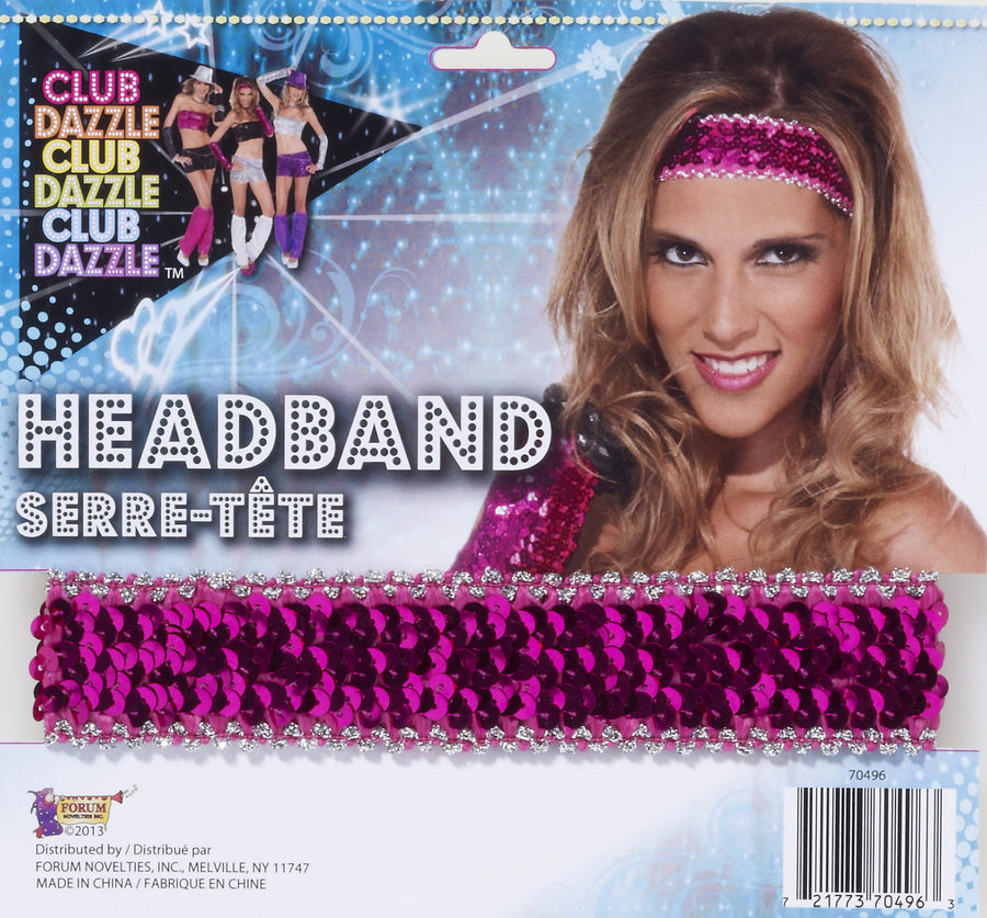 Headband Magenta Sequin