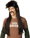 Mississippi Mudflap Wig and Moustache Dark Brown