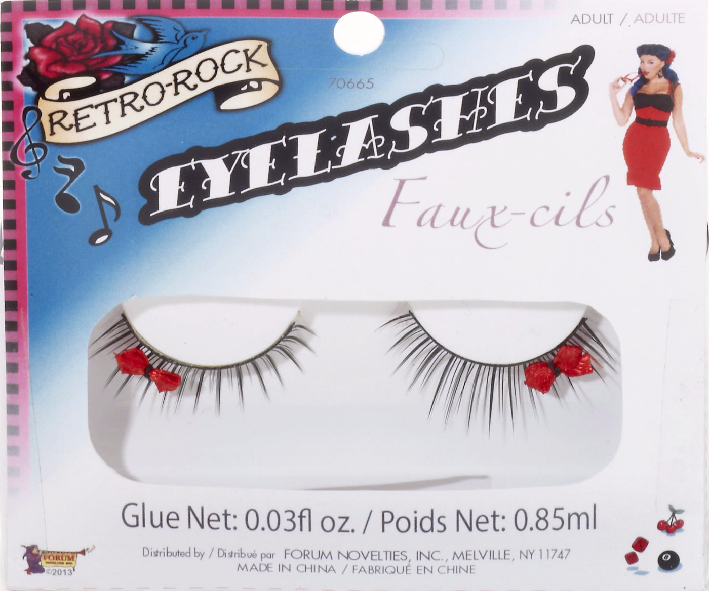 Retro Rock Eyelashes with Bows