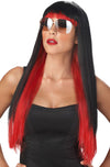 Diva Glam Wig Black/Red