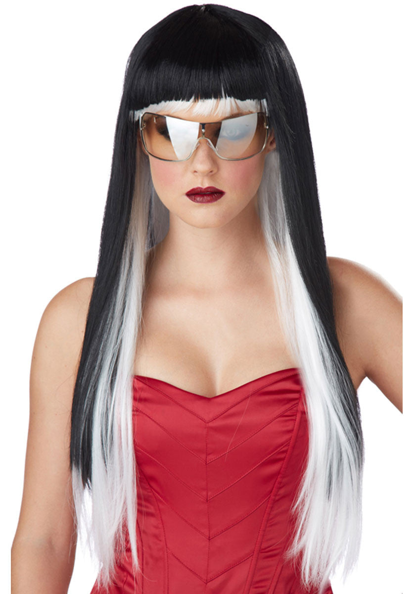 Diva Glam Wig Black/White