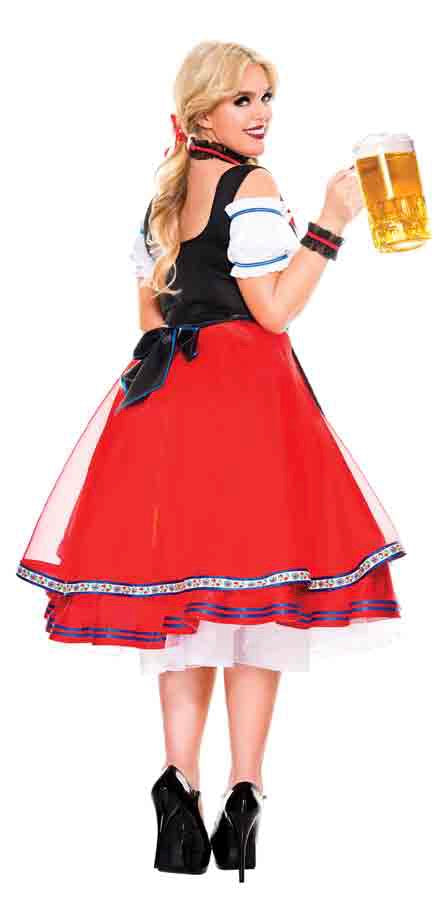 Oktoberfest Beer Girl Plus Size Red