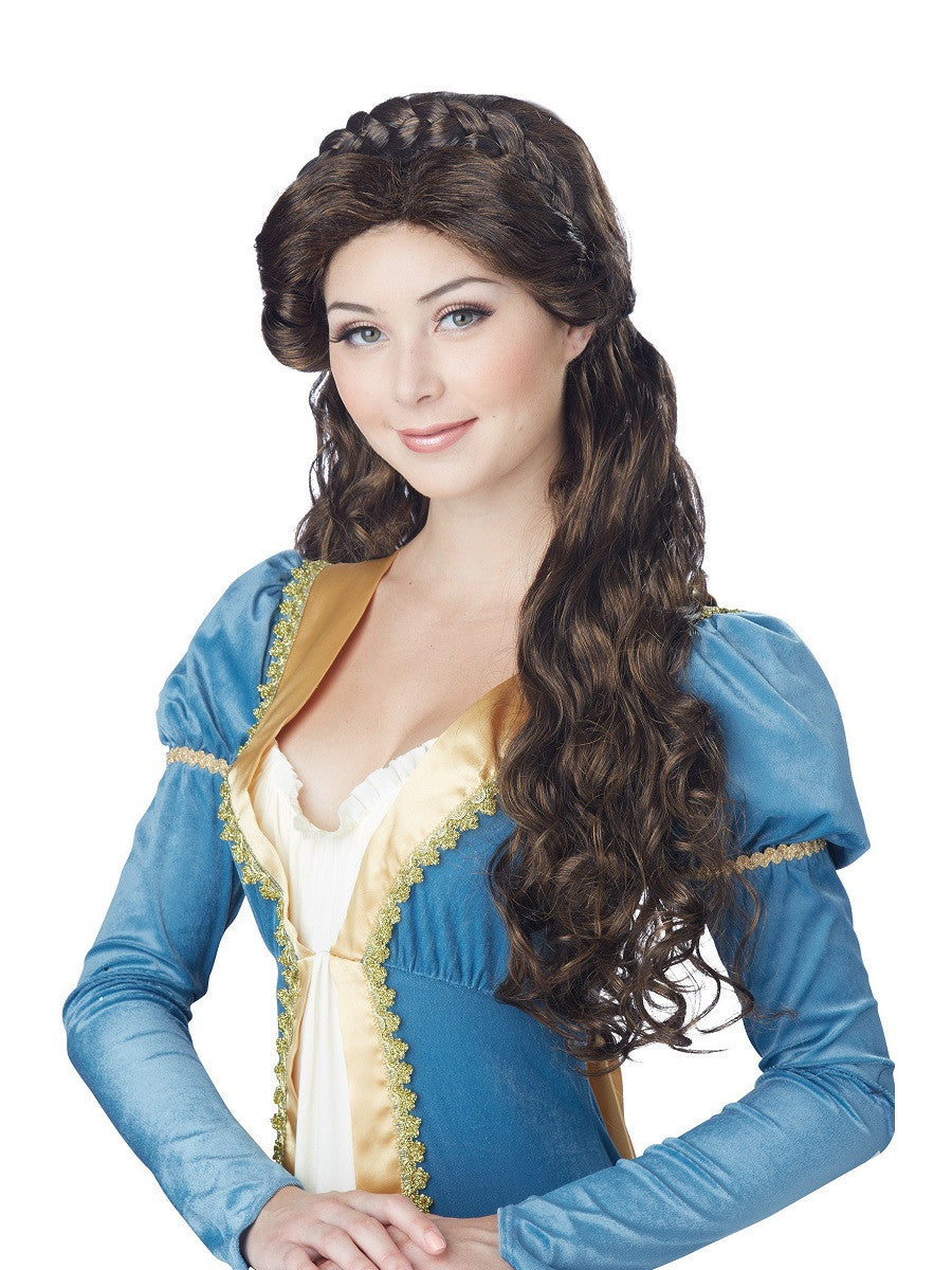 Medieval Beauty Wig Dark Brown