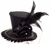 Mini Top Hat with Rose Black