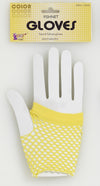 Short Fishnet Fingerless Gloves Yellow