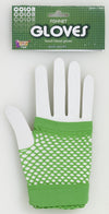 Short Fishnet Fingerless Gloves Green