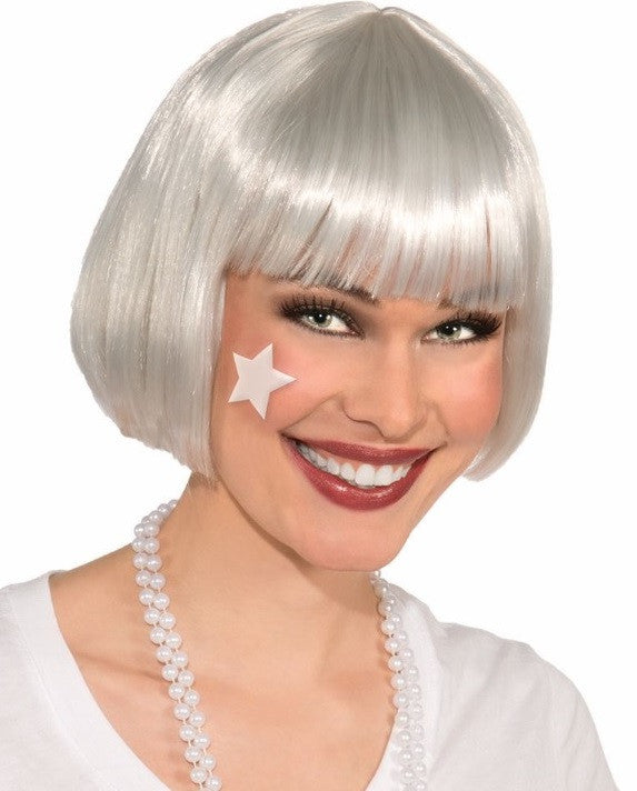 Colored Bob Wig White