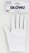 Short Fishnet Fingerless Gloves White